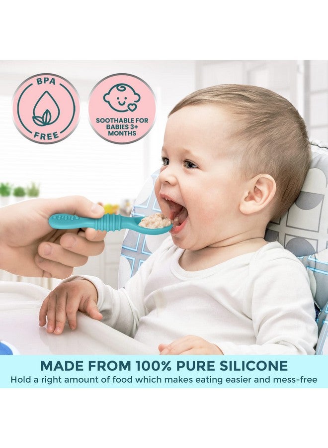 SPERRIC Silicone Baby Spoons First Stage Infant Feeding Spoon For Baby Led Weaning Bpa Lead Phthalate And Plastic Free Great Gift Set - Image 4