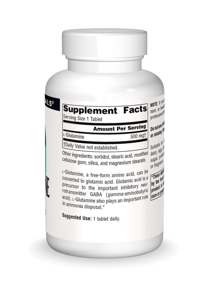Source Naturals Lglutamine Free Form Amino Acid That Supports Metabolic Energy* 500Mg 100 Tablets - Image 4