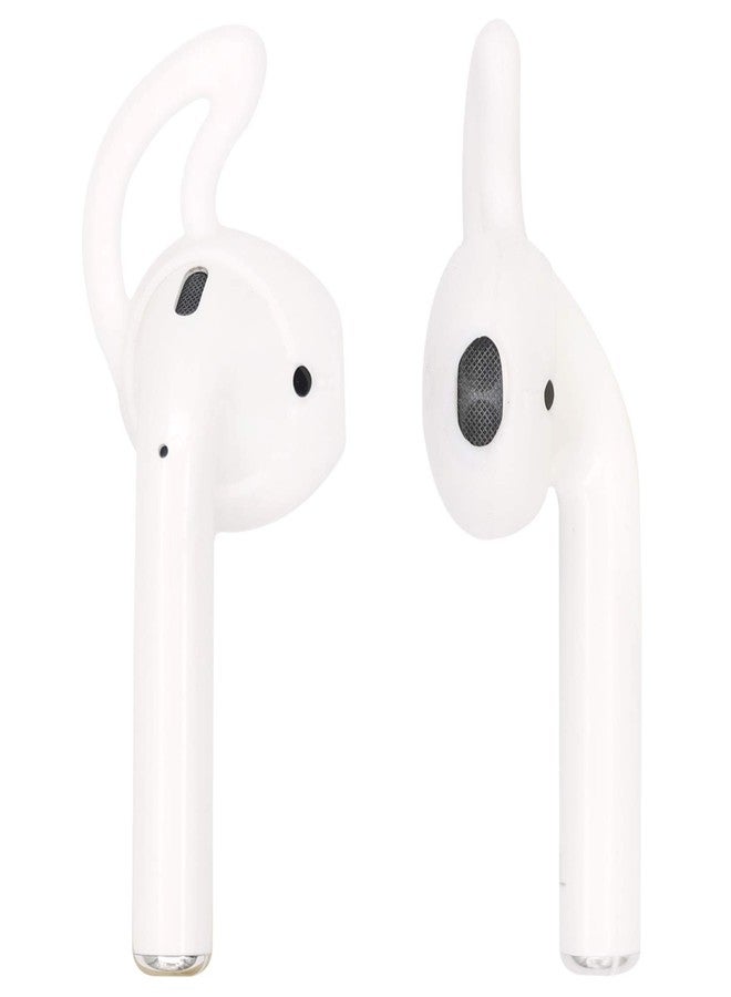 ALXCD Ear Hook Ear Tips Compatible with Airpod, 2 Pairs Over-Ear Soft TPU Ear Hook & 2 Pairs in-Ear Silicone Ear Tips in 1 Set [Anti Slip][Anti Lost], Fit for Airpod Headphone 1+1+2S, White - Image 3