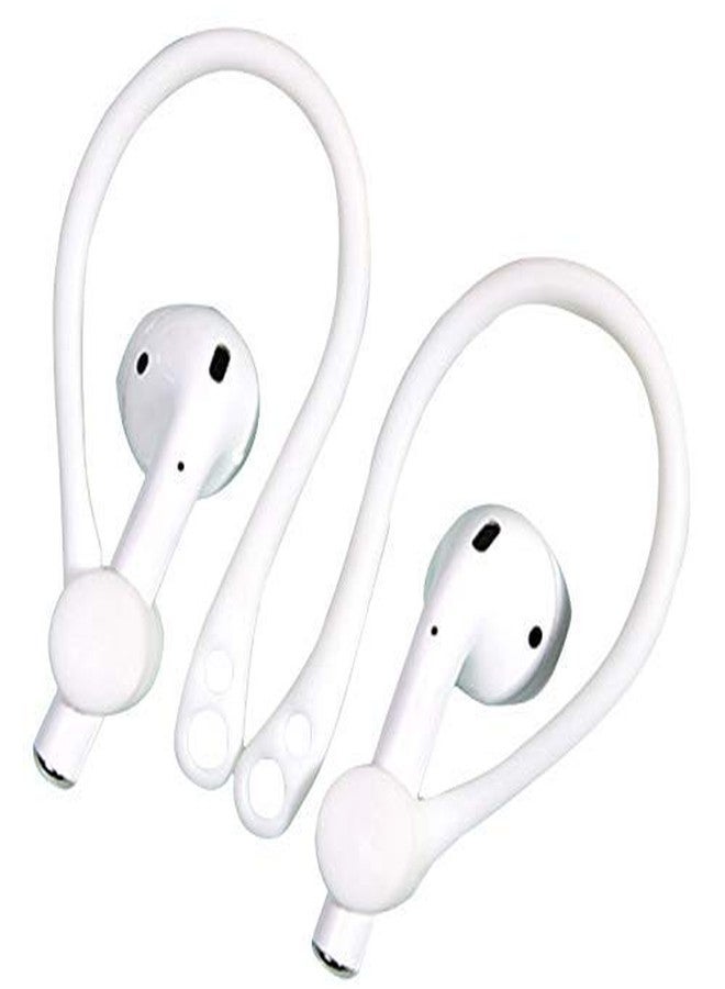 ALXCD Ear Hook Ear Tips Compatible with Airpod, 2 Pairs Over-Ear Soft TPU Ear Hook & 2 Pairs in-Ear Silicone Ear Tips in 1 Set [Anti Slip][Anti Lost], Fit for Airpod Headphone 1+1+2S, White - Image 2