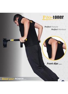 Protoner Wall Mountable Dips Bar for Dips and Leg Raise, for Home and Gym  - Image 2