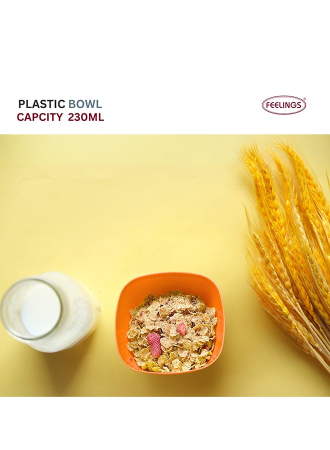 Feelings Plastic Salad Bowl  6Pcs Set (10.5Cm) | Compact & Versatile - Image 4