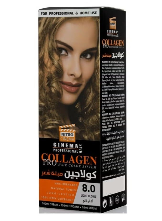 نيترو سينما كولاجين صبغة شعر لون أشقر فاتح 8.0 - Image 1