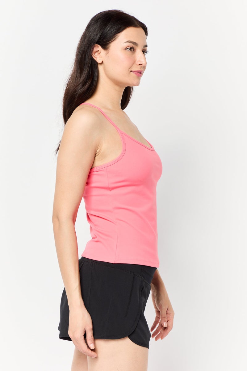 SKECHERS Women Sportswear Fit Sleeveless Lightly Padded Training Top, Pink - Image 2