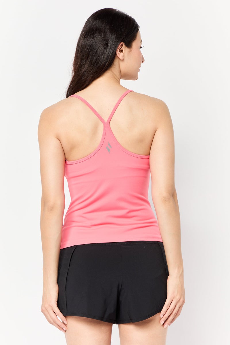 SKECHERS Women Sportswear Fit Sleeveless Lightly Padded Training Top, Pink - Image 3