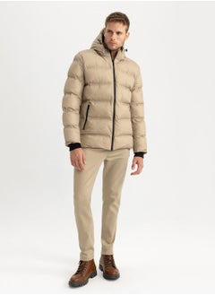 DeFacto Slim Fit Hooded Puffer Jacket With Lining  - Image 4