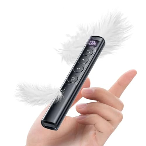 VIBOTON Rechargeable Wireless Presenter with LED Display & Red Laser Pointer, 2.4GHz PowerPoint Presentation Clicker, USB Receiver PPT Remote with Slide Control, Page Up/Down,Teaching, Meetings - Image 5