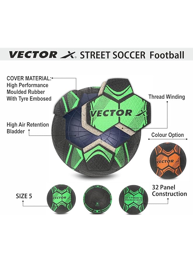 Vector X Street Soccer Rubber Molded Football Size 5 - Image 4