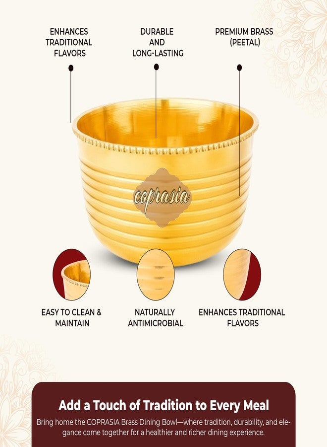 COPRASIA Brass Dining Bowl || Peetal ki Khane ki Katori || Dinner Bowl (Pack of 2) - Image 2
