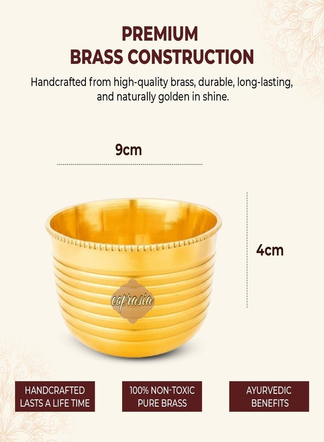 COPRASIA Brass Dining Bowl || Peetal ki Khane ki Katori || Dinner Bowl (Pack of 2) - Image 3