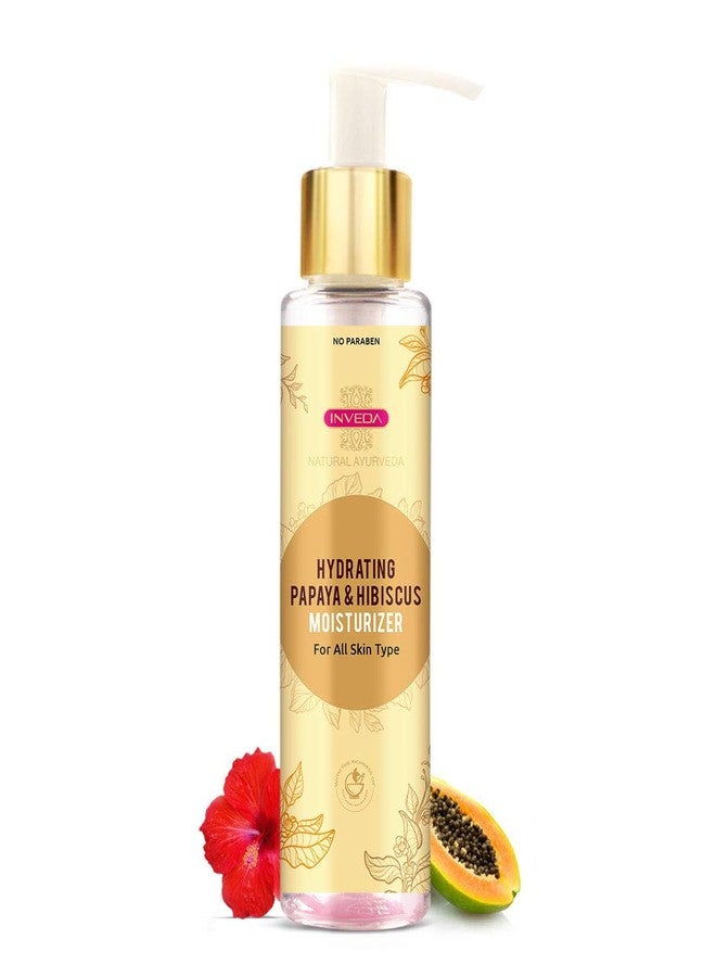 Inveda Hydrating Papaya and Hibiscus Moisturizer with Wheat Germ Oil & Sweet Almond Oil to Give Moisturized and Even Skin Tone, 100ml - Image 1