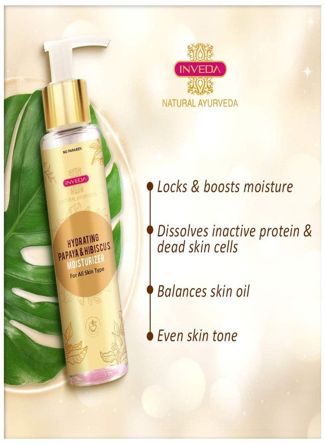 Inveda Hydrating Papaya and Hibiscus Moisturizer with Wheat Germ Oil & Sweet Almond Oil to Give Moisturized and Even Skin Tone, 100ml - Image 3