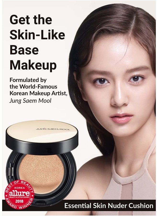 JUNG SAEM MOOL - [JUNGSAEMMOOL OFFICIAL] Essential Skin Nuder Cushion (Fair Pink) | Refill Included | Natural Finish | Buildable Coverage | Makeup Artist Brand - Image 1