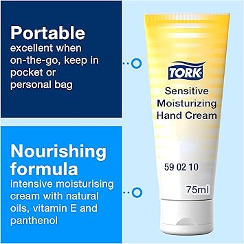 Tork Sensitive Moisturising Hand Cream NonPerfumed 75ml 590210 - Image 3