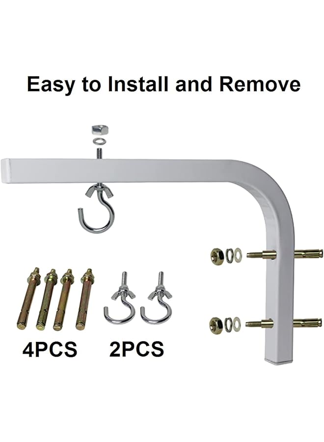 erorex Universal Projector Screen Ceiling Mount 2 Pcs Projector Screen L Brackets Wall Hanging Mount 6.5 Inch Adjustable Extension With Hook Kit For Home Office Projector And Movie Screens  - Image 4