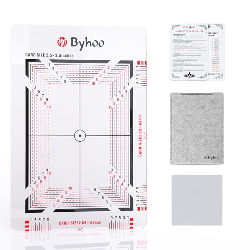 Byhoo Card Grading Kit Professional Card Centering Tool Precision Centering System Magnifying Card Inspection Tool AntiScratch Card Grading Tool Compatible with Pokmon Cards Sports Cards - Image 1