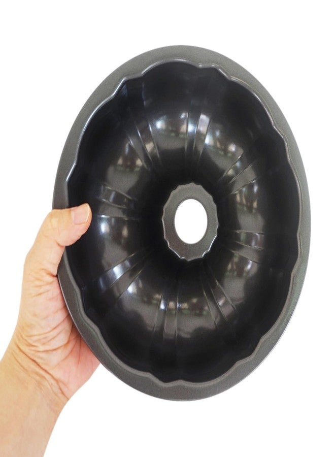 Proshopping 7 Inch Cake Pan, Carbon Steel Fluted Tube Pan, Nonstick Gugelhupf Cake Mold, Medium Size Round Baking Tin for Homemade Pound Cakes, Jello, Gelatin - 2 Packs - Image 4