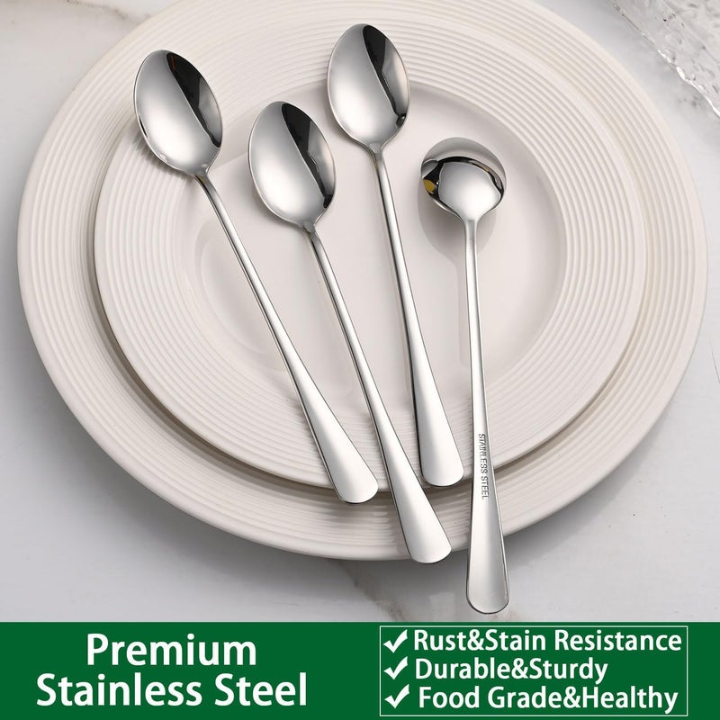 Dehov 7.5 Inches Stainless Steel Iced Tea Spoons,Set Of 8 Long Stirring Spoons For Coffee,Cocktail,Ice Cream,Long Handle Iced Teaspoons For Bar - Image 5