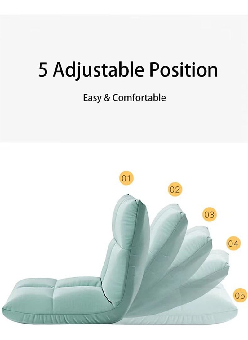 GT-Wheel - Lazy Floor Chair Adjustable Sofa Folding Cushion for Games Reading - Image 1