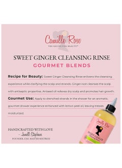Camille Rose Sweet Ginger Cleansing Rinse 12 Oz  - Image 5