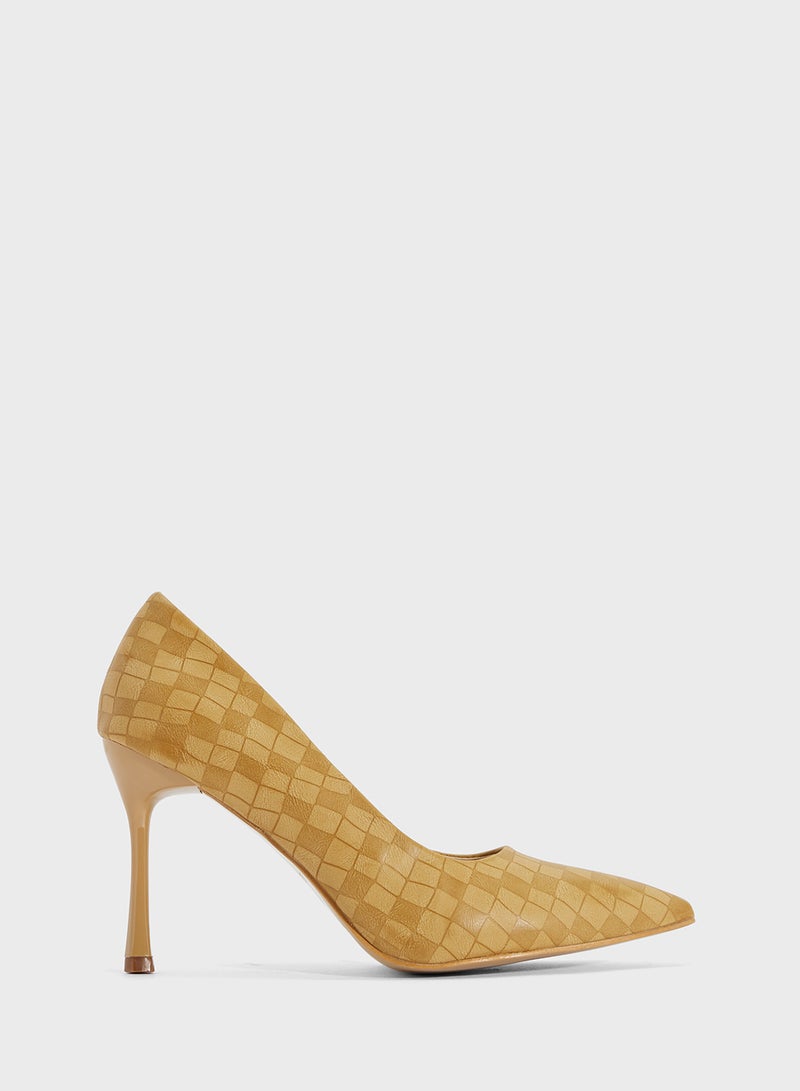 ELLA Woven High Heeled Pump - Image 1