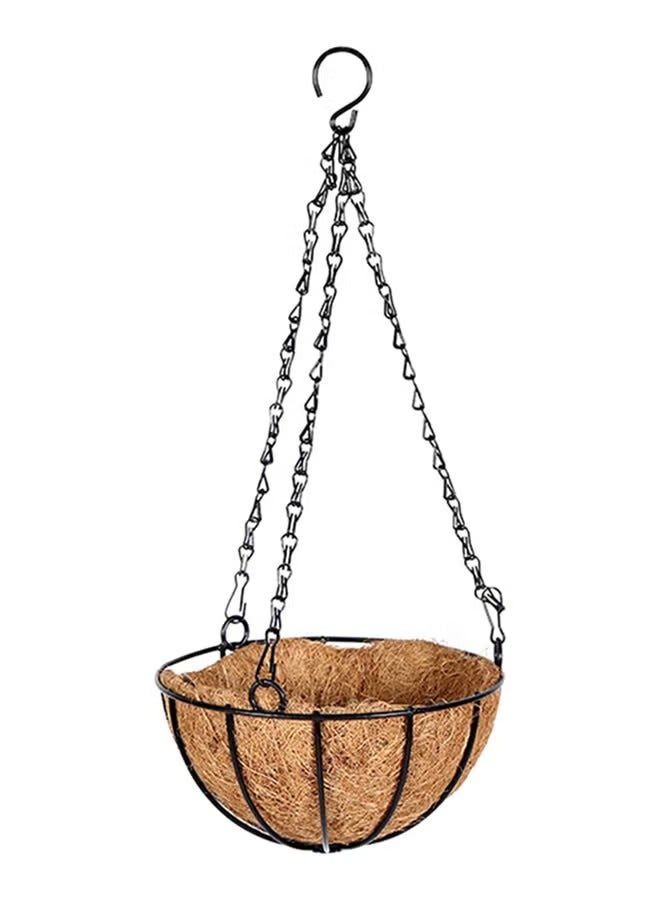 Generic Outdoor Coconut Palm Hanging Baskets Flower Pot Brown/Black 12cm  - Image 1