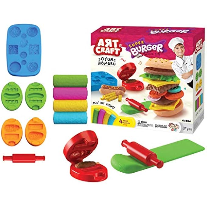 ART CRAFT HAMBURGER DOUGH SET 200 GR - Image 1