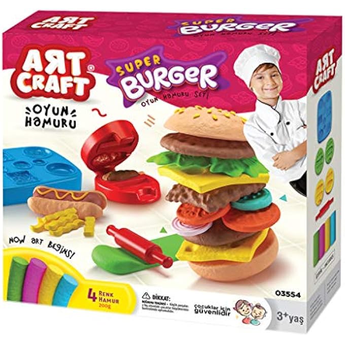 ART CRAFT HAMBURGER DOUGH SET 200 GR - Image 2