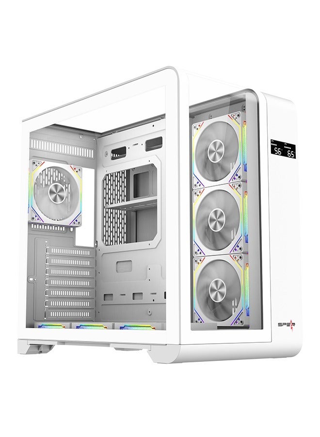 Meer Plus RGB Mid Tower Gamin Case White - Image 1
