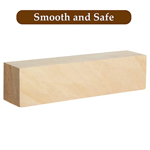 CYEAH 40 Pcs Basswood Carving Blocks, 4” x 1” x 1” Wood Blocks for Crafts, Basswood for Carving, Unfinished Wood Carving Blocks for Beginner or Expert Carvers Whittling - Image 3