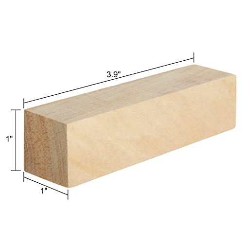 CYEAH 40 Pcs Basswood Carving Blocks, 4” x 1” x 1” Wood Blocks for Crafts, Basswood for Carving, Unfinished Wood Carving Blocks for Beginner or Expert Carvers Whittling - Image 2
