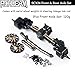 RCHUBAM RC Front Rear Axle Set Metal Complete Axle with Steering Weights for 124 Axial SCX24 RC Crawler Deadbolt C10 Bronco Upgrades Accessories Part Complete Axle Set - Image 4