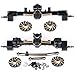 RCHUBAM RC Front Rear Axle Set Metal Complete Axle with Steering Weights for 124 Axial SCX24 RC Crawler Deadbolt C10 Bronco Upgrades Accessories Part Complete Axle Set - Image 2