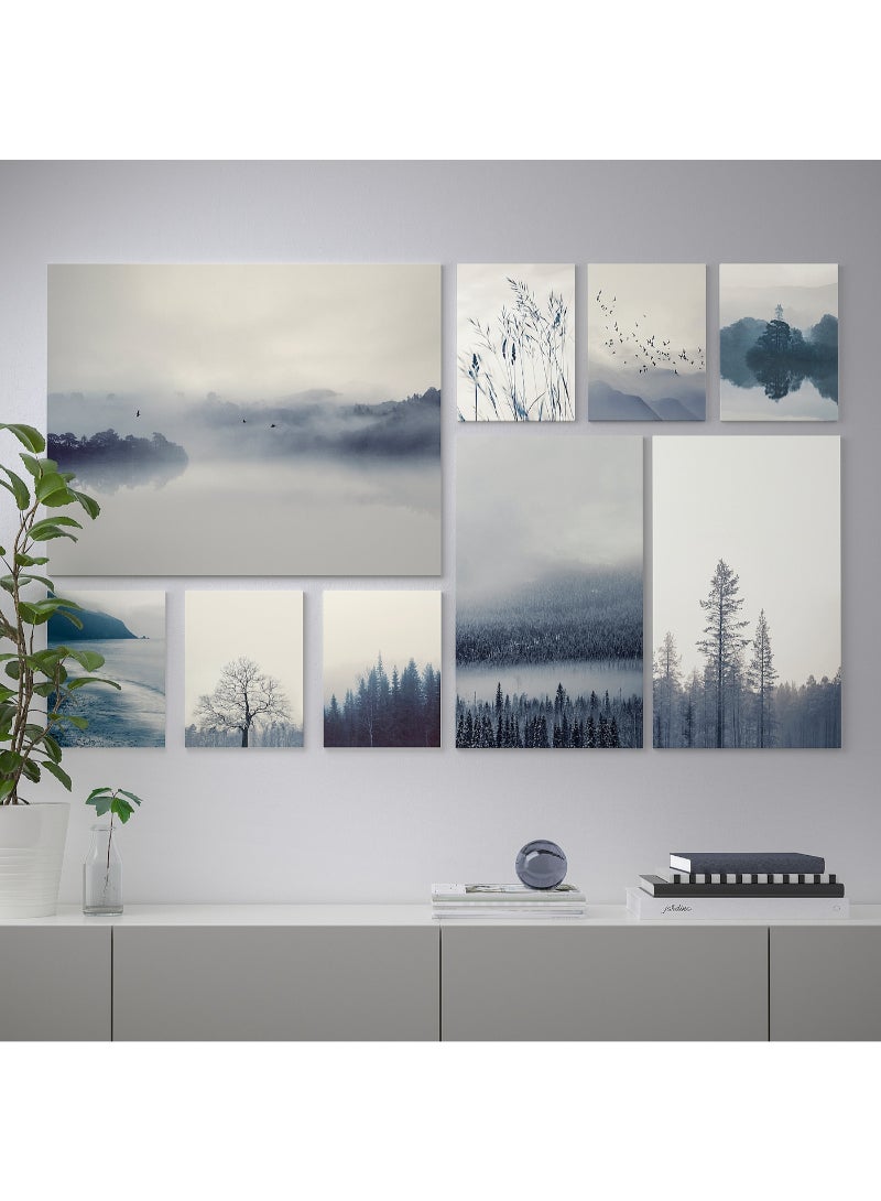 IKEA FRAKTA Picture - set of 9 - blue landscape - 179x112 cm - Image 2