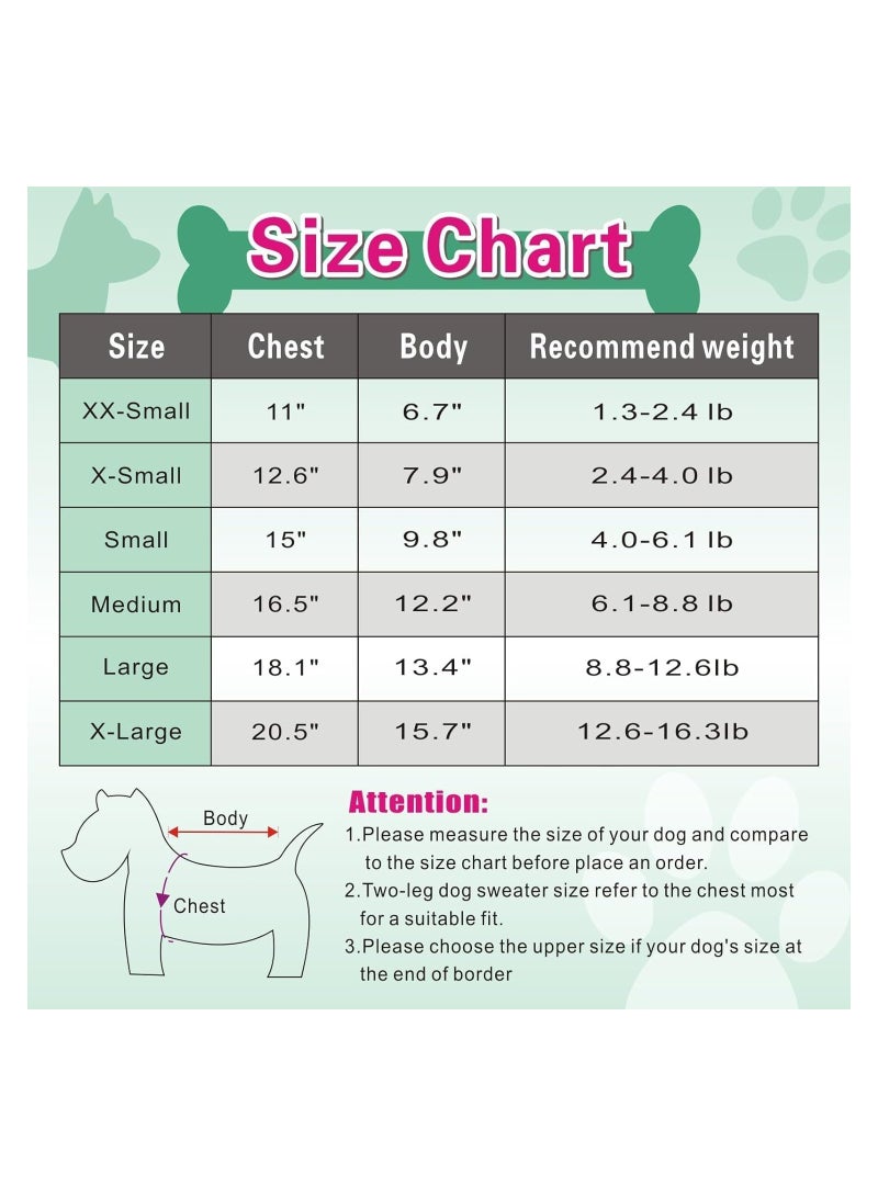 KASTWAVE Pet Dog Sweater, 2 Pack Pet Dog Classic Knitwear Sweater Soft Thickening Warm Pup Dogs Shirt Winter Puppy Sweate, Doggie Sweatshirt (Brown+Khaki, X-Small) - Image 5