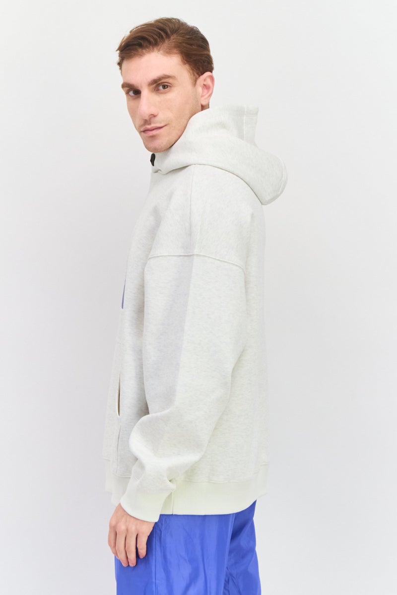 SKECHERS Men Sportswear Fit Long Sleeve Outdoor Hooded Sweatshirt, Light Grey  - Image 4