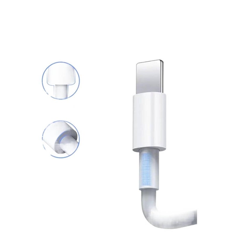 كابل USB-C سريع بقدرة 30W وبموصل USB-C وبطول 1 m لـ شحن الهاتف والتابلت ونقل البيانات واستخدام المحولات والإعداد المكتبي والحمل أثناء السفر - Image 3