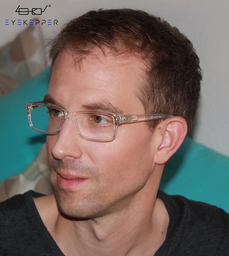 Eyekepper Vintage Reading Glasses for Men - 5 Pack Spring Hinges Classic Readers - Clear Frame +2.00 - Image 2