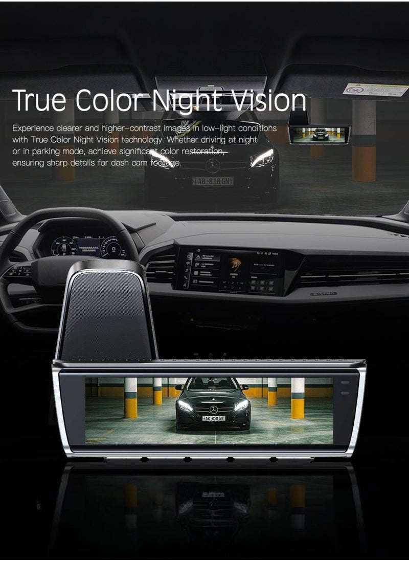 Generic - 4k 8MP Dash Cam Front and Rear, 3.59" IPS Screen, Built-in GPS 5G WiFi Dash Camera for Cars with App, UHD 2160P Night Vision Free 128G SD Card, 170° Wide Angle, HDR, ADAS,24H Parking Mode - Image 1