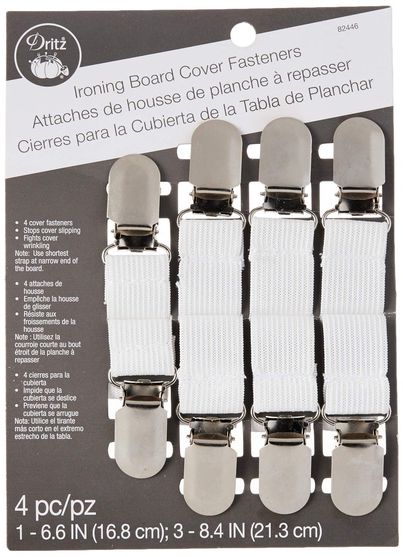 Dritz Dritz Clothing Care 82446 Ironing Board Cover Fasteners 4Count  White