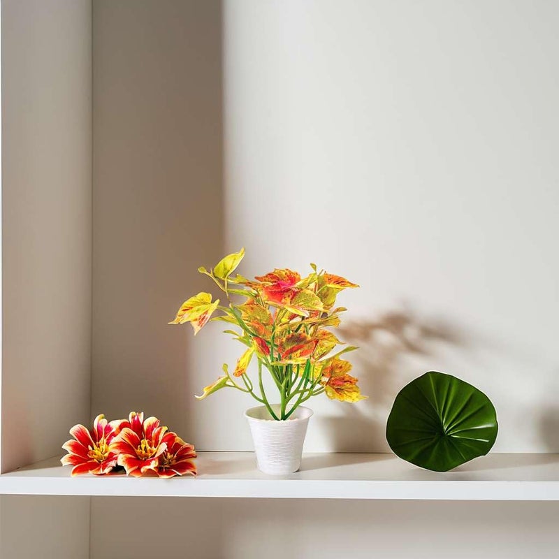 Madhav Enterprises Artificial Plants with Pot Showcase Decoration Plants Leaf Fake Plant Artificial Plants for Home Decor Office Gifting Plants Decorative Potted Plants RVAP19 - Image 3