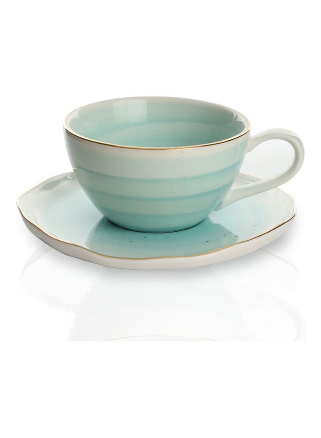 NIBEMINENT Porcelain Espresso Cup And Saucer Green 120cm - Image 1