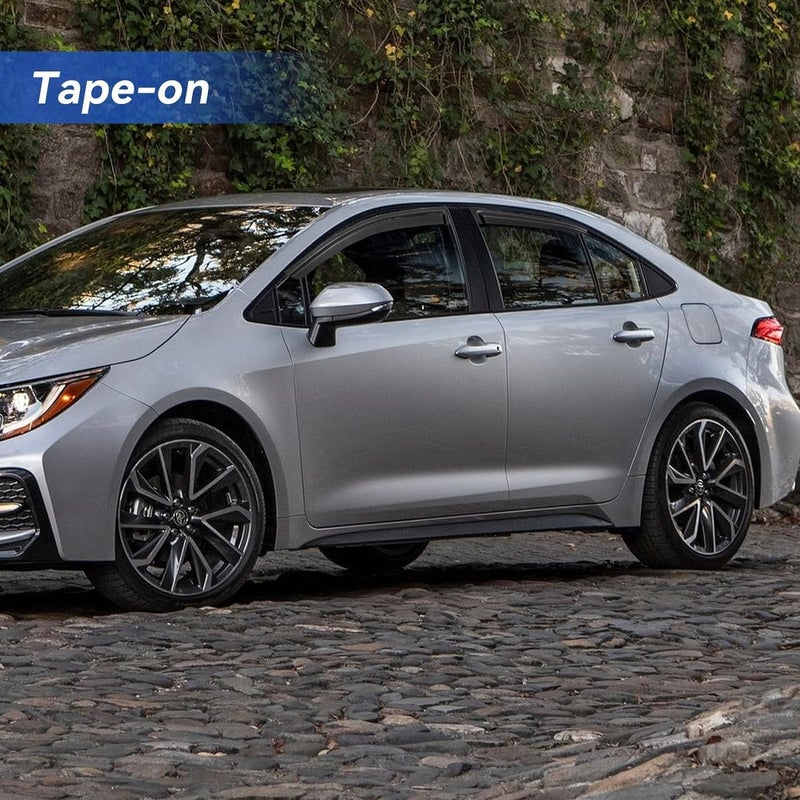 YQAUTEC Window Visors Rain Guards Shield for 2019-2026 Toyota Corolla Sedan, Out-Channel Window Vent Wind Deflectors Visors Shades for 19-26 Corolla Sedan - Image 5