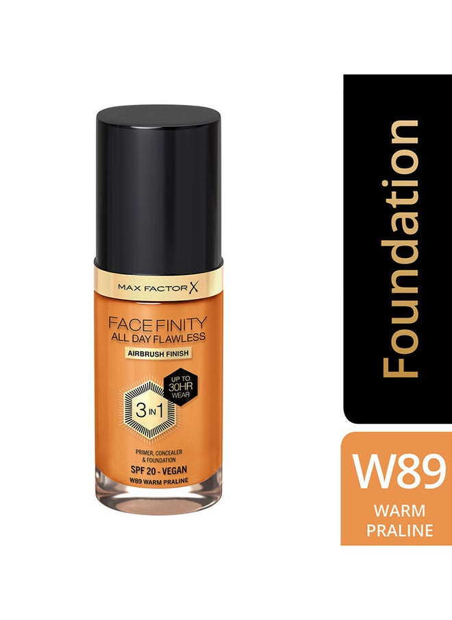 Max Factor Facefinity All Day Flawless Foundation - W89 Warm Praline  - Image 2