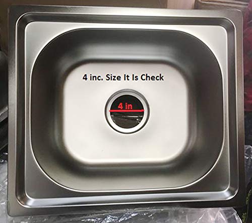 SCW Stainless Steel Kitchen Sink Drain West Coupling 304'' with Under Basket , 4 X 4 - Image 4