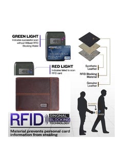 FEND Fend Genuine Leather Men's Wallet with RFID Protection Brown  - Image 4