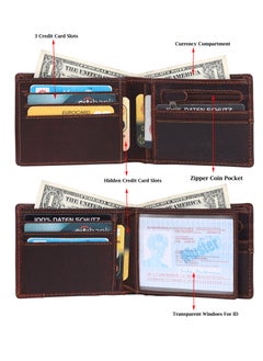 FEND Fend Genuine Leather Men's Wallet with RFID Protection Brown  - Image 3