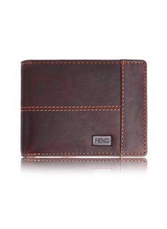 FEND Fend Genuine Leather Men's Wallet with RFID Protection Brown  - Image 1