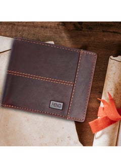 FEND Fend Genuine Leather Men's Wallet with RFID Protection Brown  - Image 5
