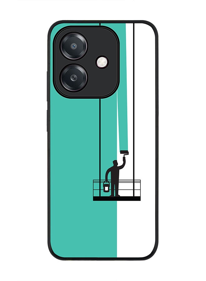 Stylizedd For Oppo A5i Case,Slim fit Camera Protection, Shockproof Thin Phone cover  - Paint Hanger (Green)